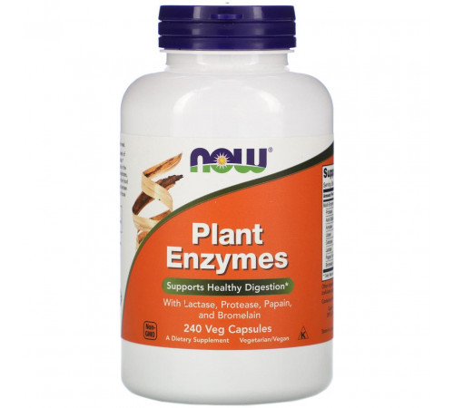 Ензими Now Foods Plant Enzymes 240 вегетаріанських капсул