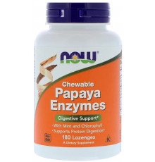 Папайя Now Foods Papaya Enzymes 180 льодяників