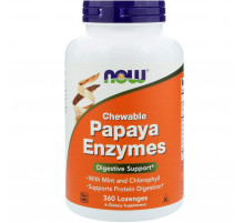 Папаїн для травлення Now Foods Papaya Enzymes 360 льодяників