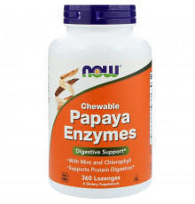 Папаїн для травлення Now Foods Papaya Enzymes 360 льодяників