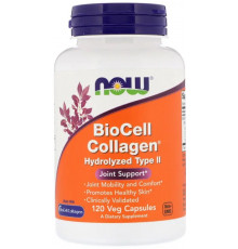 Колаген Біосил тип II Now Foods BioCell Collagen 120 вег  капс