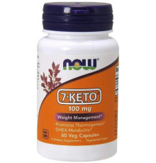 7 кето Дегідроепіандростерон Now Foods 7-Keto 100 мг 60 капсул