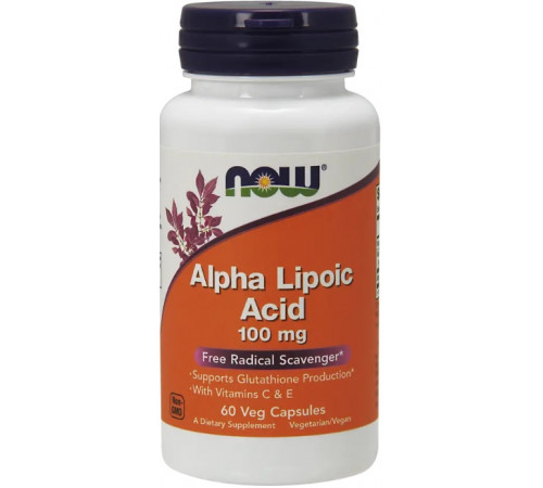 Альфа-ліпоєва кислота Now Foods Alpha Lipoic Acid 100 мг 60 капc