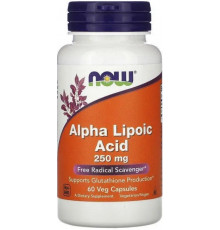 Альфа-ліпоєва кислота Now Foods  Alpha Lipoic Acid 250 мг 60 капс