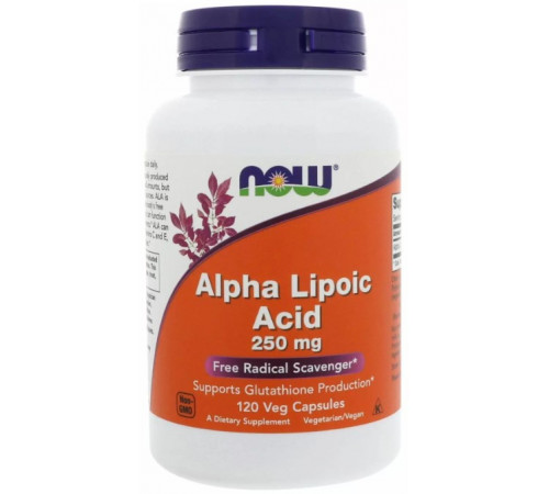 Альфа-липоевая кислота Now Foods Alpha Lipoic Acid 250 мг 120 вег капсул