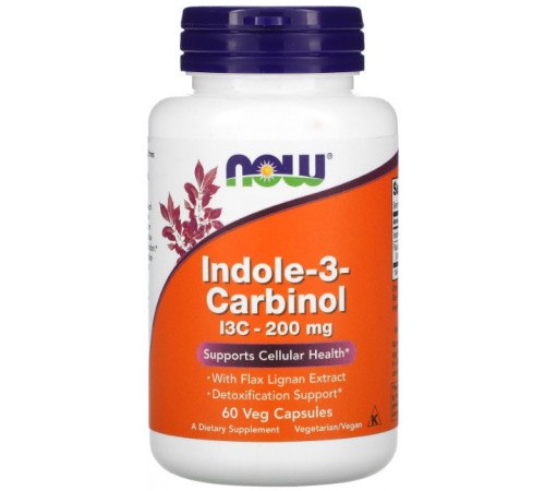 Індол 3 карбінол Now Foods Indole-3-Carbinol  200 мг 60 вег капсул