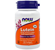 Лютеїн для зору  Now Foods Lutein 10 мг 120 капсул