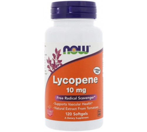Лікопін Now Foods Lycopene 10 мг 120 гел капс