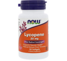 Лікопін Now Foods Lycopene 20 мг 50 гел капс