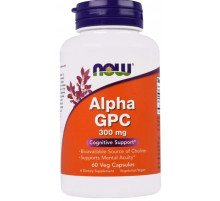 Альфа (гліцерофосфохолін) для покращення пам'яті Now Foods Alpha GPC 300 мг 60 вег капс