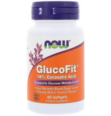 Контроль цукру (коросолова кислота) Now Foods GlucoFit 60 гел капс
