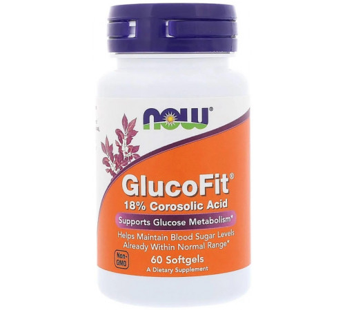 Контроль цукру (коросолова кислота) Now Foods GlucoFit 60 гел капс