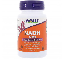 Никотинамидадениндинуклеотид (Витамин B-3) Now Foods NADH 10 мг 60 вег капсул
