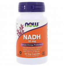 Никотинамидадениндинуклеотид (Витамин B-3) Now Foods NADH 10 мг 60 вег капсул