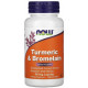Куркумін і бромелайн Now Foods Turmeric & Bromelain 90 вег капсул
