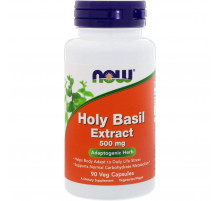 Базилик священный Now Foods Holy Basil 500 мг 90 вегетарианских капсул