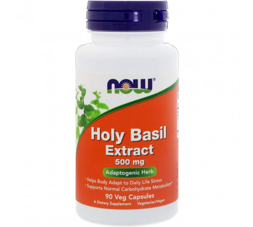 Базилік священний Now Foods Holy Basil 500 мг 90 вегетаріанських капсул