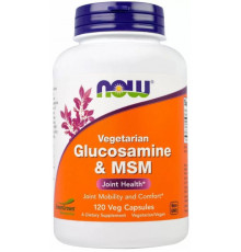 Глюкозамін та MSM Now Foods Glucosamine & MSM 120 вег капсул