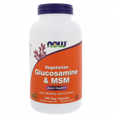 Глюкозамін та MSM Now Foods Glucosamine & MSM 240 вегетаріанських капсул