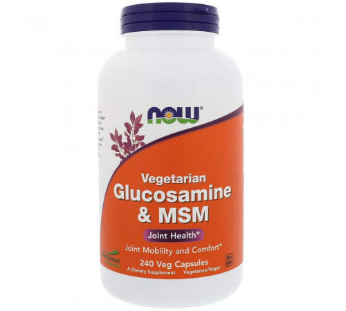 Глюкозамін та MSM Now Foods Glucosamine & MSM 240 вегетаріанських капсул