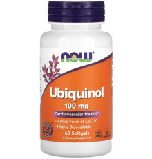 Убіхінол Now Foods Ubiquinol 100 мг 60 гелевих капсул