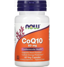 Коензим Q10 для сердця Now Foods CoQ10 60 мг 60 вег капс