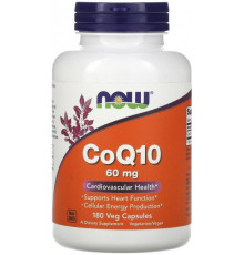Коензим Q10  Now Foods CoQ10 60 мг 180 вегетаріанських капсул