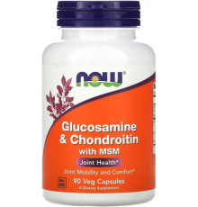 Глюкозамін та хондроїтин з MСM Now Foods Glucosamine & Chondroitin with MSM 90 капс