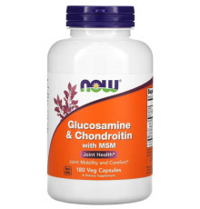 Глюкозамін та хондроїтин з MСM Now Foods Glucosamine & Chondroitin with MSM 180 капс