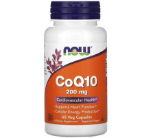 Коэнзим Q10 Now Foods CoQ10  200 мг 60 вегетарианских капсул