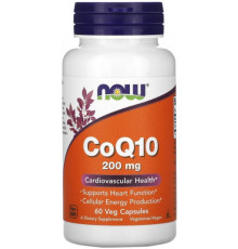 Коензим Q10 Now Foods CoQ10  200 мг 60 вегетаріанських капсул