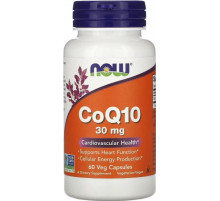 Коэнзим Q10 поддержка работы сердца Now Foods CoQ10 30 мг 60 вег капс