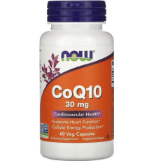 Коензим Q10 підтримка роботи сердця Now Foods CoQ10 30 мг 60 вег капс