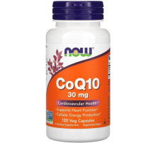Коензим Q10 для серця та судин Now Foods CoQ10 30 мг 120 вег капс