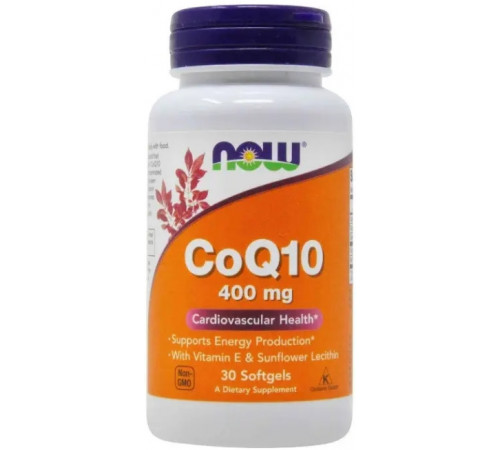 Коензим Q10 Now Foods CoQ10 400 мг 30 гел капс