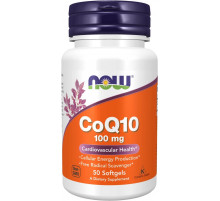 Коензим Q10 кофермент Now Foods CoQ10 100 мг 50 гел капс