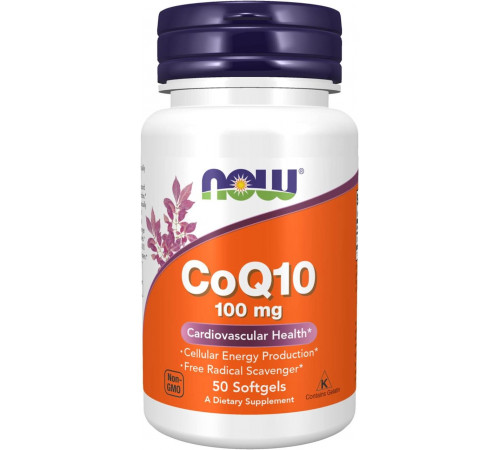 Коензим Q10 кофермент Now Foods CoQ10 100 мг 50 гел капс