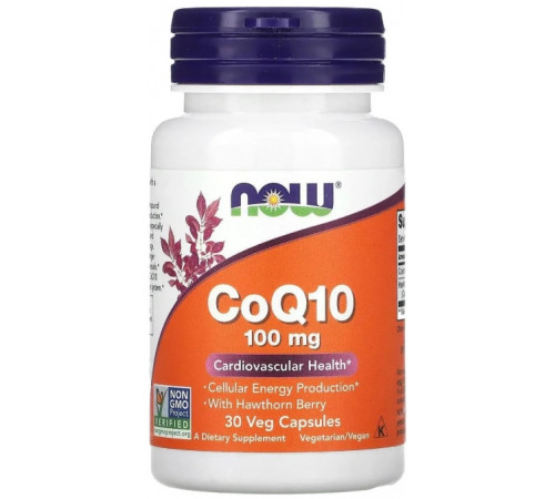 Коензим Q10 для сердця Now Foods Coenzyme Q10 100 мг 30 капс