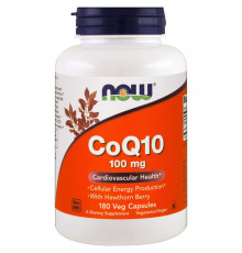 Коензим Q10 Now Foods CoQ10 100 мг 180 вегетаріанських капсул