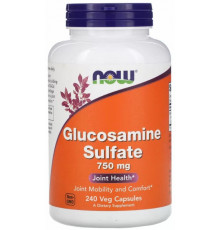 Глюкозамін сульфат Now Foods Glucosamine Sulfate 750 мг 240 рослинних капсул