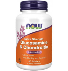 Глюкозамін та хондроїтин для суглобів Now Foods  Glucosamine & Chondroitin 60 таб