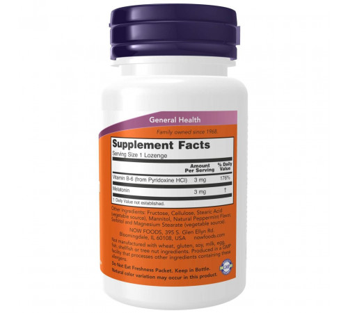 Мелатонін покращення сну Now Foods Melatonin 3 мг 90 лед