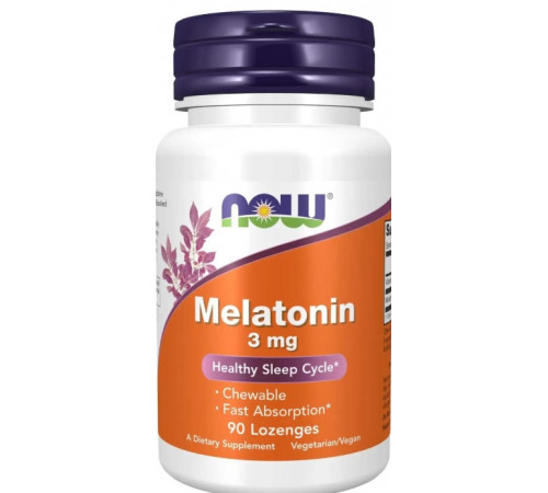 Мелатонін покращення сну Now Foods Melatonin 3 мг 90 лед