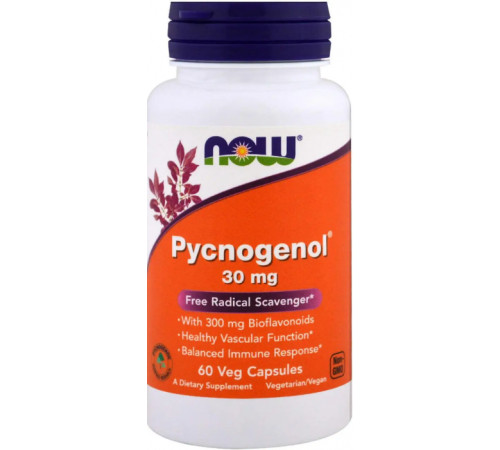 Пікногенол Now Foods Pycnogenol 30 мг 60 капс