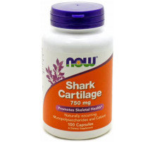 Акулячий хрящ Now Foods Shark Cartilage 750 мг 100 капсул