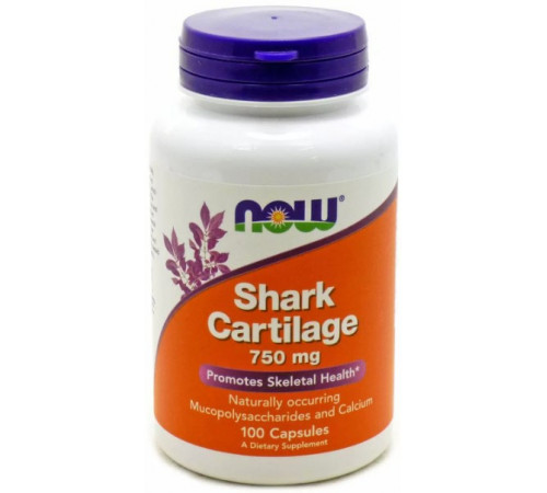 Акулячий хрящ Now Foods Shark Cartilage 750 мг 100 капсул