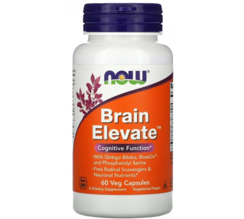 Витамины для памяти Now Foods Brain Elevate 60 капс