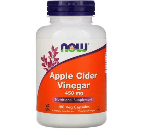 Яблучний оцет Now Foods Apple Cider Vinegar 450 мг 180 капс