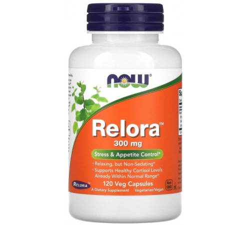 Зниження кортизолу Now Foods Relora 300 мг 120 вегетаріанських капсул