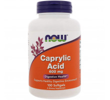 Каприлова кислота Now Foods Caprylic Acid 600 мг 100 капсул